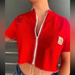 Reworked Carhartt Crop Top